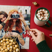 Gold Love Brush Script Overlay Couple Photo Memory Legpuzzel