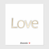 Gold Love (dun) Sticker (Vel)
