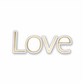 Gold Love (dun) Sticker (Voorkant)