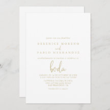 Gold Love Fancy Script Spanish Wedding  