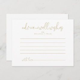 Gold Love Fancy Script Weddenvice Card Briefkaart