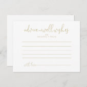 Gold Love Fancy Script Weddenvice Card Briefkaart (Voorkant / Achterkant)