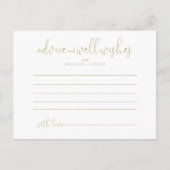 Gold Love Fancy Script Weddenvice Card Briefkaart (Voorkant)
