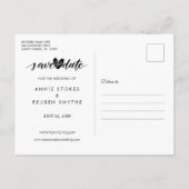 Gold Love Heart Calendar Save the Date Briefkaart (Achterkant)