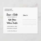 Gold Love Heart Calendar Save the Date Briefkaart (Achterkant)