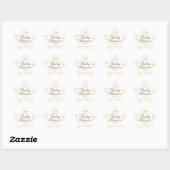 Gold Love Hearts Baby shower / Sprinkle / Couples Ster Sticker (Vel)