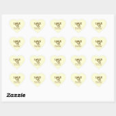 Gold Love Hearts Bruiloft Paar Hart Stickers (Vel)