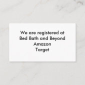 Gold Love Hearts en Paarse Thistle Registry Kaart (Achterkant)