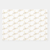 Gold Love Hearts Inpakpapier Vel (Voorkant)