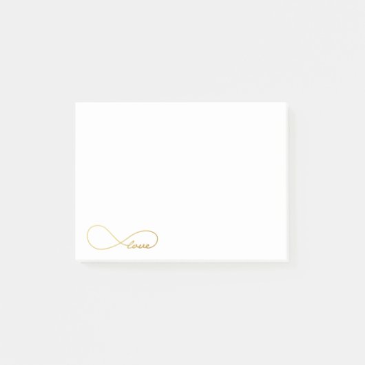 Gold Love Infinity PostIt Notes (Voorkant)