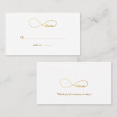 Gold Love Infinity Trouwtafel Plaats Kaarten Plaatskaartje (Voorkant / Achterkant)