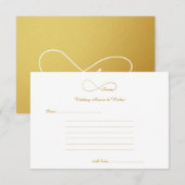Gold Love Infinity Wedding Wishes & Advice Kaarten (Voorkant / Achterkant)