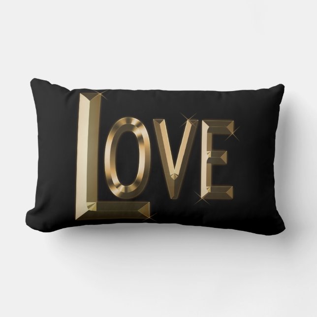 Gold Love is het woord. Kussen (Voorkant)