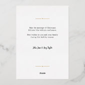 Gold Love & Joy Typography 2-Foto Folie Feestdagenkaart (Achterkant)