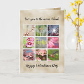 Gold Love Persoonlijke foto Collage Kaart (Gele Bloem)