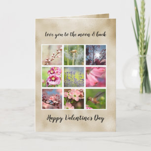 Gold Love Persoonlijke foto Collage Kaart