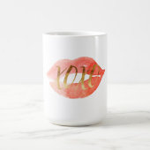 Gold Love XOXO Waterverf Lips Koffiemok (Center)