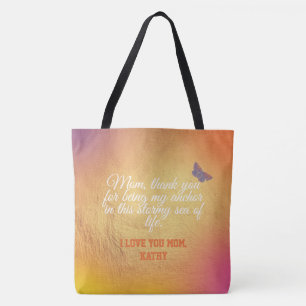 Gold Love You Mom Keepsake Schattigee moderne Moed Tote Bag
