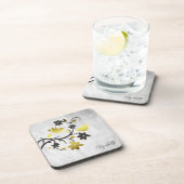 Gold Lovebird Beverage Coaster Bier Onderzetter (Rechterzijde)
