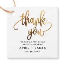 Gold Lovely Script Typography Wedding