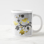 Gold Lovevogels - Aangepaste Mok voor reuzenkoffie (Rechts)