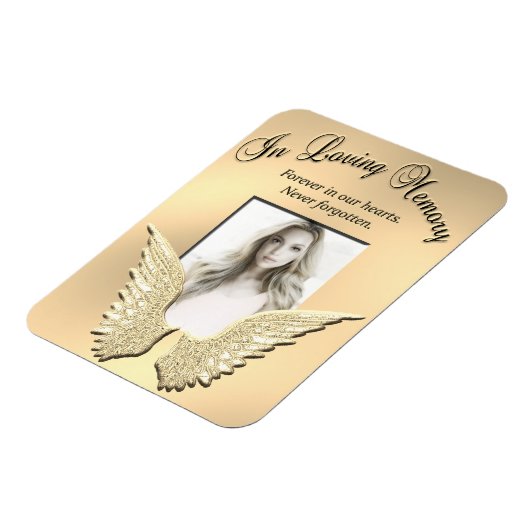 Gold Loving Memory Memorial Magneet (Linkerzijde)