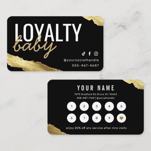 Gold Loyalty Visitekaartje (Voorkant / Achterkant)