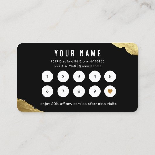 Gold Loyalty Visitekaartje (Achterkant)