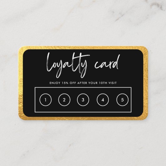 Gold Loyalty Visitekaartje (Voorkant)