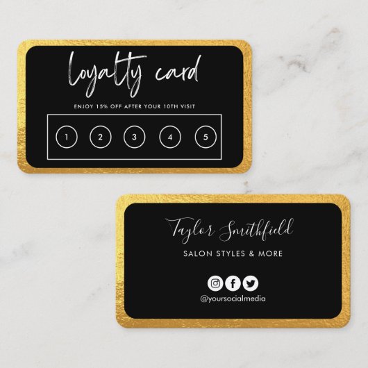 Gold Loyalty Visitekaartje (Voorkant / Achterkant)