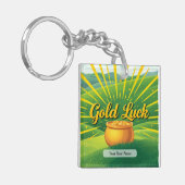 Gold Luck Ray Personalize Sleutelhanger (Voorkant Links)