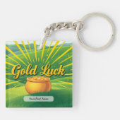 Gold Luck Ray Personalize Sleutelhanger (Achterkant)