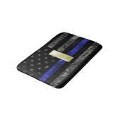 (Gold) Luitenant Thin Blue Line Distress Vlag Badmat (Gekanteld)