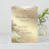 Gold luminury zakelijke kerstfeestdag kaart (Staand voorkant)