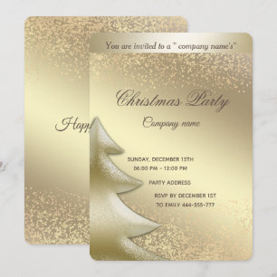 Gold luminury zakelijke kerstfeestdag kaart