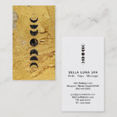 *~* Gold Lunar Cosmic Moon Phases Universe Shaman Visitekaartje (Voorkant / Achterkant)