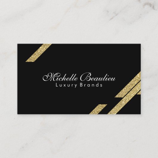 Gold Luster Polygons 3 Visitekaartje (Voorkant)