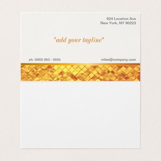 Gold Luster Visitekaartje (Binnenkant ongevouwen)