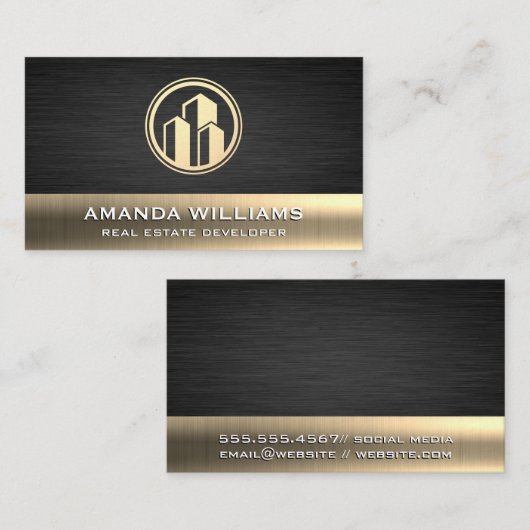 Gold Lux gebouwen Visitekaartje (Voorkant / Achterkant)