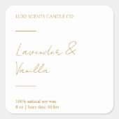 Gold & Lux Geurkaars Vierkant label (Voorkant)