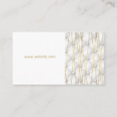 Gold Lux Metallic Lines | Witte binnenbekleding Visitekaartje (Achterkant)