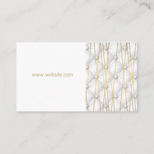 Gold Lux Metallic Lines | Witte binnenbekleding Visitekaartje (Achterkant)