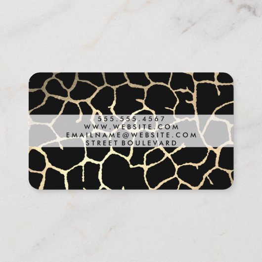 Gold Lux Pattern Dark Red Visitekaartje (Achterkant)