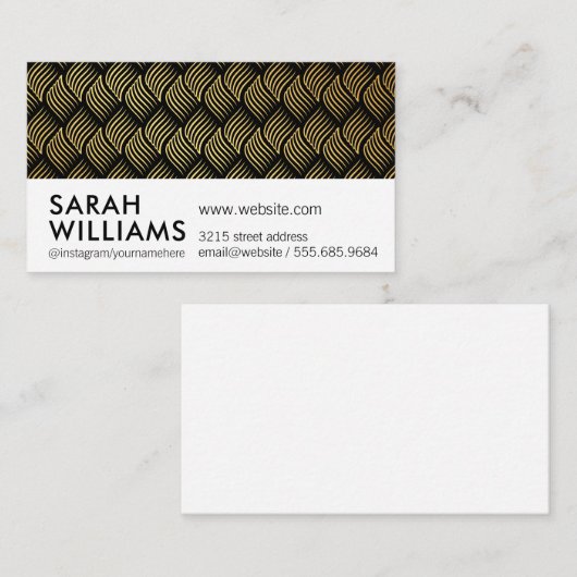 Gold Lux Weave Visitekaartje (Voorkant / Achterkant)