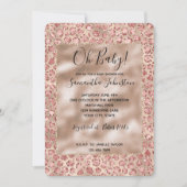 Gold Luxe Blush Roze Glitter Leopard-printer Kaart (Voorkant)