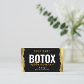Gold Luxe Botox Aftercare Card Visitekaartje (Staand voorkant)