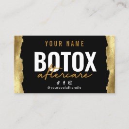 Gold Luxe Botox Aftercare Card Visitekaartje