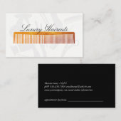Gold Luxe Comb Hair Stylist Benoeming Afsprakenkaartje (Voorkant / Achterkant)