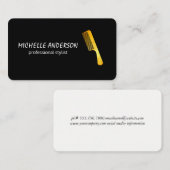 Gold Luxe Comb Hair Stylist Benoeming Afsprakenkaartje (Voorkant / Achterkant)