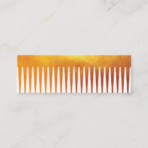 Gold Luxe Comb Hair Stylist Mini Visitekaartje